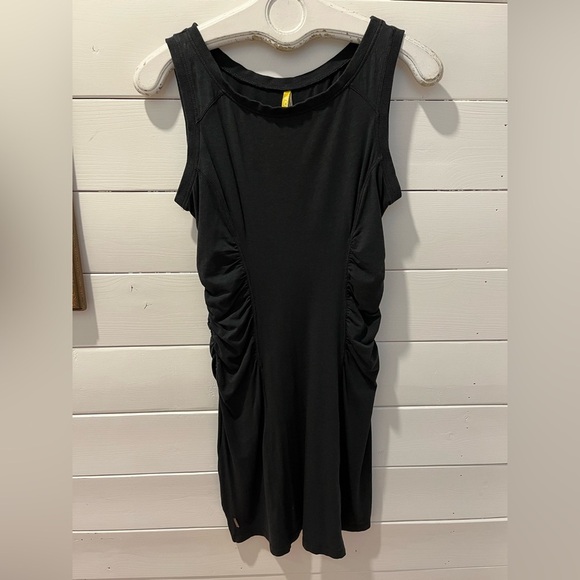 LOLË Black Sleeveless waist Ruched Dress size M - Picture 4 of 10